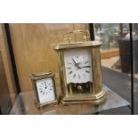 Early 20th Century Frnech brass carriage clock for Mappin & Webb, West London, side glass panel