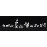 A Swarovski Crystal Collection of assorted figures, comprising fish, dog, dragonfly, chick,