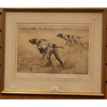 A Signed Henry Wilkinson Print of Pointers
