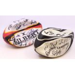 Rugby: A pair of signed rugby balls to include signatures from Gwent Dragons and Pontypool teams.