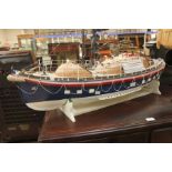 Model of Whitby lifeboat, great detail, hand built, 108cm