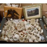 Large collection of crested goss wares including picture of Goss factory and Goss plaque