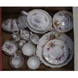 A collection of Royal Crown Derby china tea wares in the Posie pattern