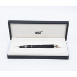 Mont Blanc 'Starwalker' black ballpoint pen in case and box with certificate HL 2237275 serial