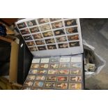 Large collection of tea and cigarette cards mostly in albums, loose, complete sets, early to mid