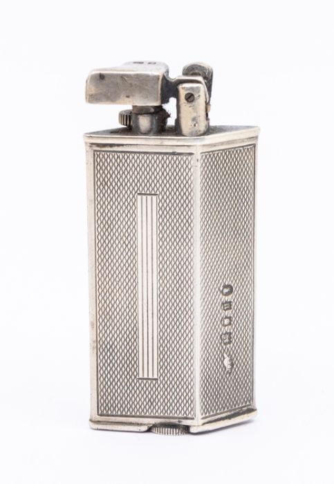 An Art Deco silver cased Parker Beacon diamond shaped lighter, stamped to base with Registration - Image 3 of 4