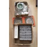 Three boxes of mixed china including Wedgwood, Crown Essex, cabinet plate, vases, pots, tea ware