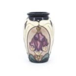 Moorcroft Foxglove pattern vase