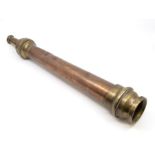Copper and brass firemans hose of Merryweather of London