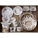 A collection of Royal Crown Derby china wares including Old Avesbury, Posie etc