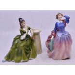 Two Royal Doulton lady figures including Secret Thoughts and Blithe Morning