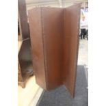 Mid 20th Century leatherette dressing screen, four panels