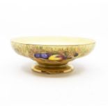 Hand painted Aynsley fruit bowl by D Jones