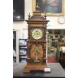 An oak Waterfall clock, German