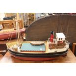 Model of a large fishing boat, 86cm long