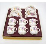 Mid 20th Century boxed Royal Crown Derby posie tea set unused