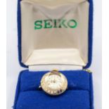 A Seiko gold plated ring watch, size K