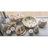 Collection of Hammersley China wares Floral with Gilt