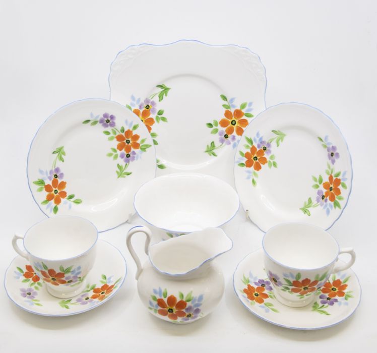 A mid 20th Century Tuscan hand painted tea set