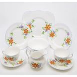 A mid 20th Century Tuscan hand painted tea set