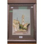 E D Lyons (mid 20th Century): Grosseto, watercolour, 30 x 20cm, signed and dated 34 together with