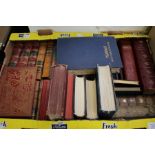 A collection of 19th Century and early 20th Century books, some leather bound, including Disraeli,