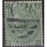 Uruguay GB used in, AS SG 221 1/= green plate 6 unlisted as used in Montevideo