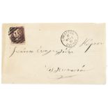 Cyprus, GV 1d red printed for Cyprus on local cover Limassol, 975 cancel, to Nicosia, MY11 81 CDS,