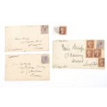 Three covers with Mailboat cancels, inc P&O GB to Switzerland via Marseilles multi franking,