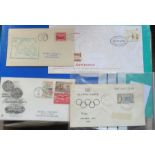 A large range in plastic crate of stamps, much GB with mint QE, worldwide covers with some