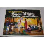 Snow White & The Seven Dwarfs 1972 British Quad Film Poster