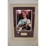 George Harrison Signed Piece Of Paper With Photo Of George