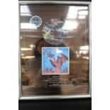 Framed Meatloaf Disc Award To Commemorate Platinum Sales Of Bat Out Of Hell II