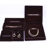 A Marco Bicego. Italian18k Egyptian collection,  simple comprising three strand necklace, bracelet