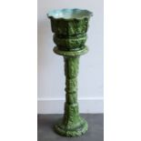 A 19th cent majolica jardiniere on stand