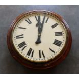 A large 19th cent Fusee wall clock 32inch dial  Good condition original fusee movement, working