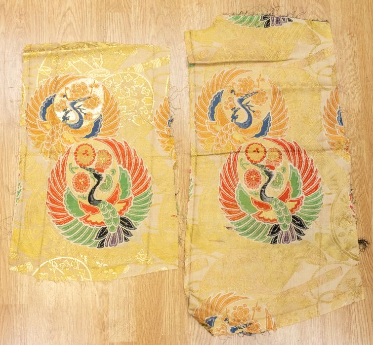 Two  Japanese  Taisho period  embroideries