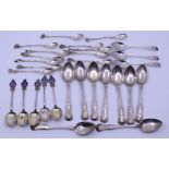 A collection of silver spoons