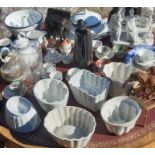 A large Miscellaneous collection  of pottery  porcelain and woodenware  to include a collection of