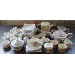 A large collection on pottery items to include Wedgewood bowls and Ginora tea set and similar