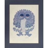 A silk print of an Owl