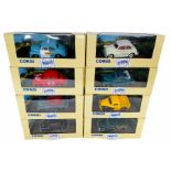 8x Corgi Classics Die Cast Models - Predominantly Morris Minor Models - All Boxed