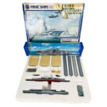 Triang  / Hornby Minic ships Navel harbour set. Lot also includes M741 HMS Vanguard 1:1200 scale