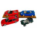 4x 1:18 Scale Die Cast Vehicles (unboxed) including Caterham Super Seven