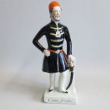 A rare Staffordshire figure of Omar Pasha Pugh C figure 130 Circa: 1854 Size: 32.5cm H Condition: