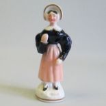 A rare miniature Staffordshire figure of a lady, possible Victoria Circa: 1840 Size: 12cm H