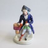 A Staffordshire Alpha Factory figure of a Greenwich Hospital pensioner Pugh C figure 76 Circa: