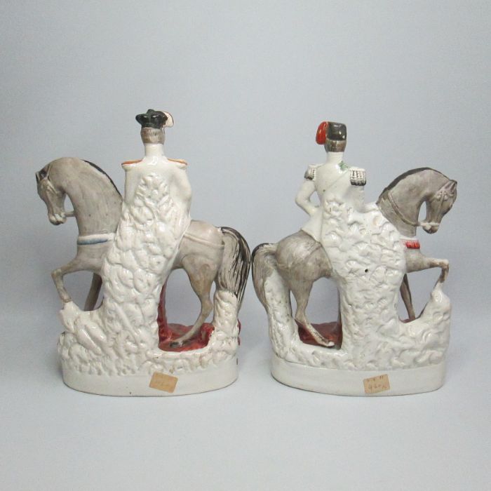 A pair of very rare Staffordshire figures of Alexander 11 Tsar of Russia and Abdul-Hamid of Turkey - Image 2 of 7
