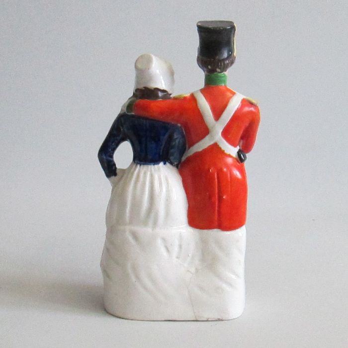 A Staffordshire figure of solider with his lady. Alpha factory Pugh C figure 261 Circa: 1854 Size: - Image 2 of 3