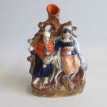 A Staffordshire spill vase, Group Flight to Egypt Circa: 1850 Size: 24.5cm H Condition: Spill